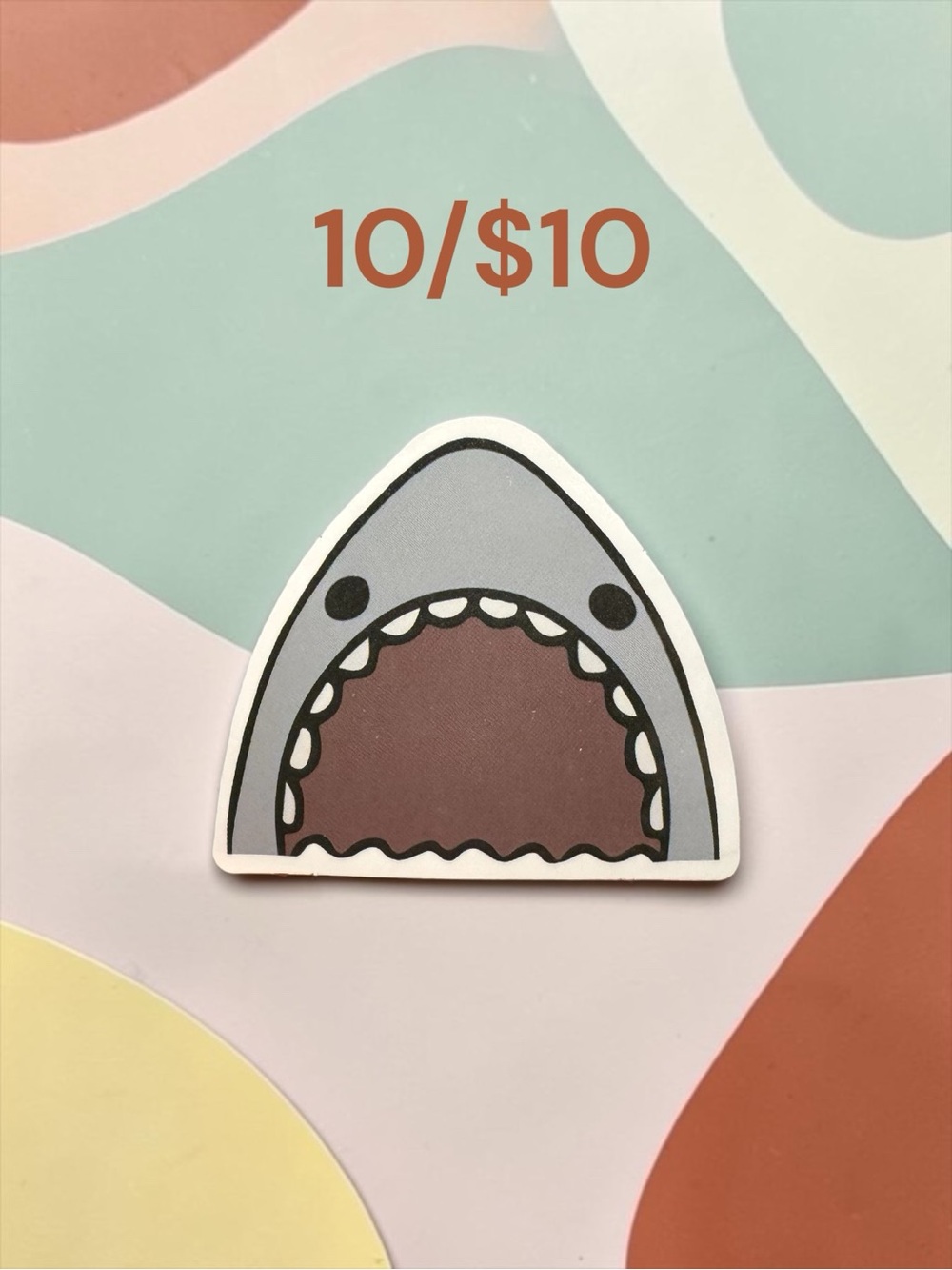 10 / $10 Cute Shark Mouth Sticker - Fish Ocean Beach Kawaii